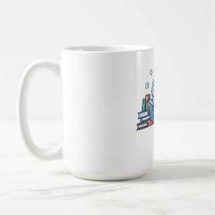 Intelligenter Nerd Gehirn liest Bücher Süßer Büche Kaffeetasse