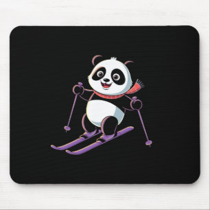 Intelligenter Panda spielt Skifahren lustig humorv Mousepad