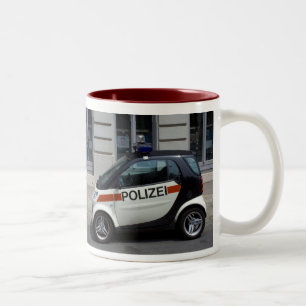 intelligenter Polizeiwagen Zweifarbige Tasse