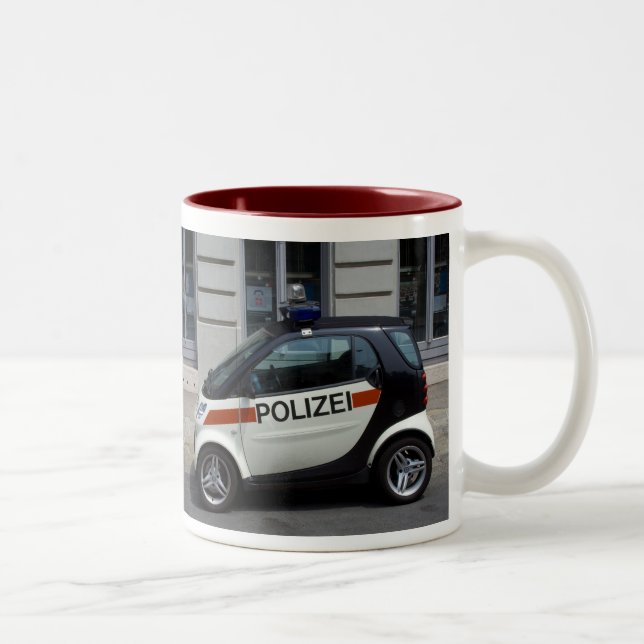 intelligenter Polizeiwagen Zweifarbige Tasse (Rechts)