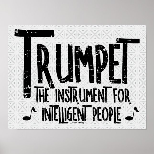Intelligenter Trumpet-Rough Text Poster (Vorne)