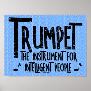 Intelligenter Trumpet-Rough Text Poster