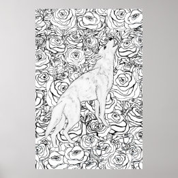 Intelligenter Wolf Poster