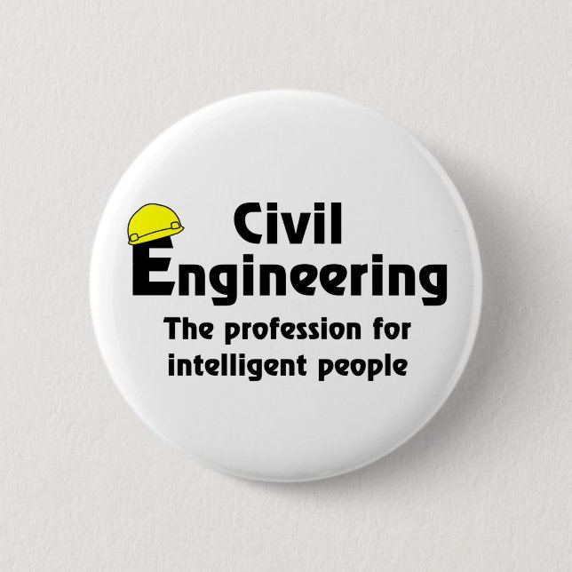 Intelligenter Ziviler Ingenieur Button (Vorderseite)