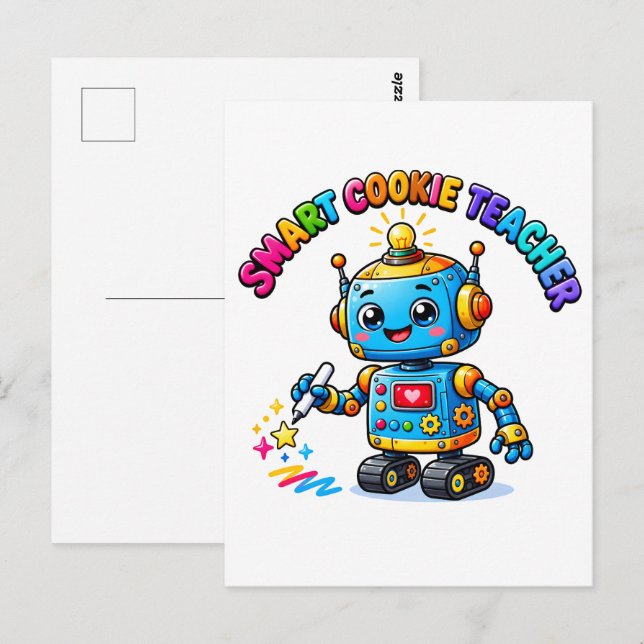 Intelligentes Cookie-Lehrergeschenk Postkarte (Vorne/Hinten)