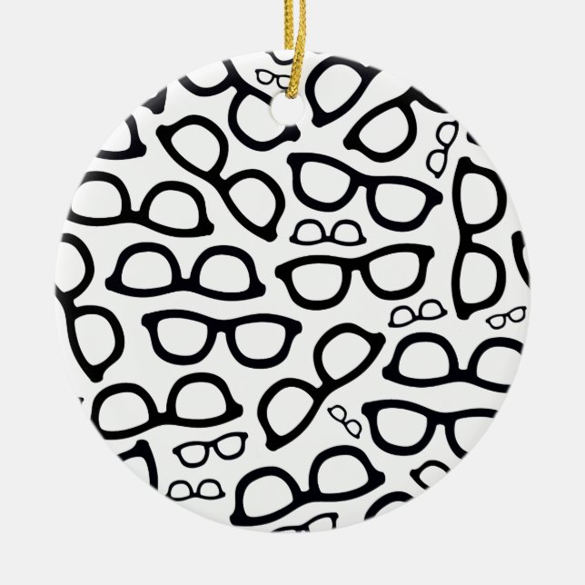 Intelligentes Glas-Muster Keramik Ornament (Vorne)