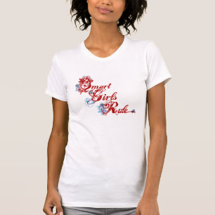Intelligentes Mädchen-Regelrot T-Shirt
