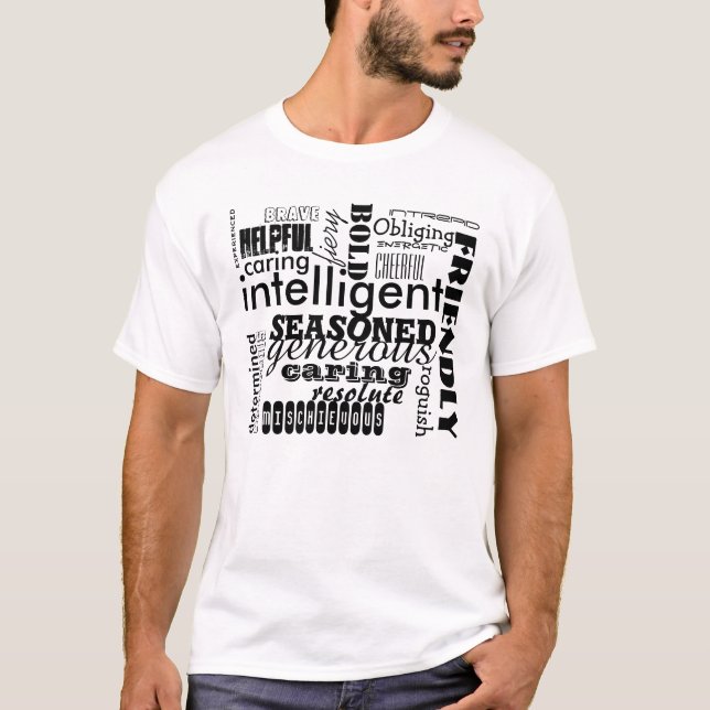Intelligentes, mutiges und freundliches T-Shirt (Vorderseite)