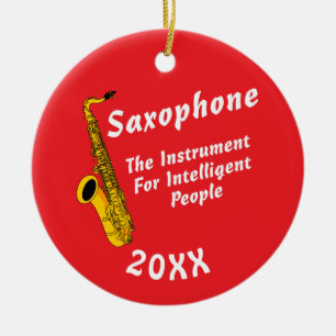 Intelligentes Saxophon Keramik Ornament