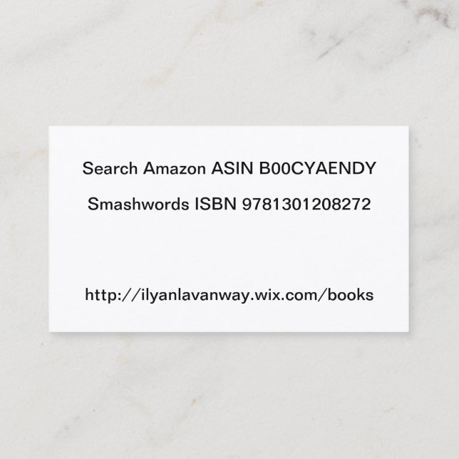 Intelligentes Universum-unzerstörbare Visitenkarte (Rückseite)