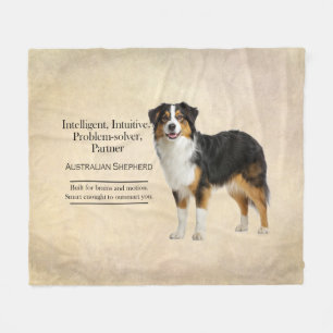 Intelligenz des Blue Merle Australian Shepherd Fleecedecke