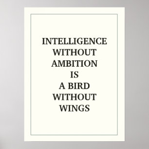 INTELLIGENZ OHNE AMBITION IST EIN BIRD OHNE POSTER