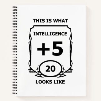 Intelligenz von Dungeons und Dragons Notizbuch