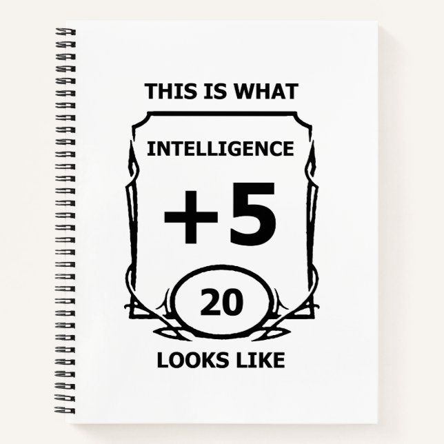 Intelligenz von Dungeons und Dragons Notizbuch (Vorderseite)