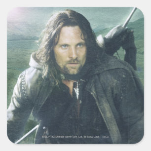 Intense Aragorn Quadratischer Aufkleber