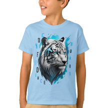 Intense blaue Augen: Schwarzer Stripter, weißer Ti