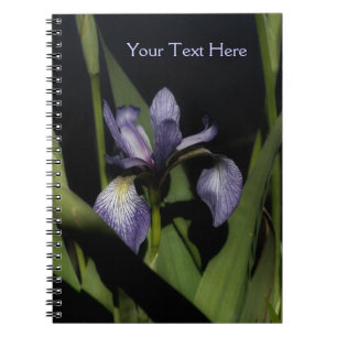 Intense Blue Flag Iris Blume Nature Notebook Notizblock