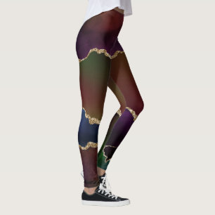 Intense Dark Agate   Moody Rainbow Jewel Tone Leggings