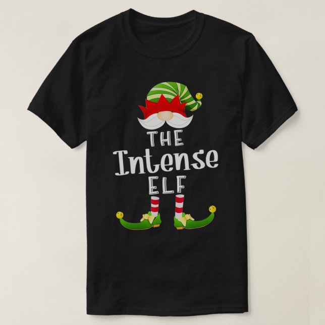 Intense Elf Group Weihnachten Funny Pajama Party T-Shirt (Design vorne)