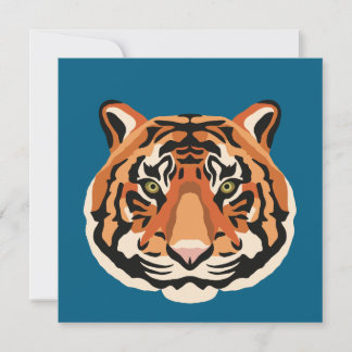 Intense Tiger Eyes the Powerful Big Cat Dankeskarte