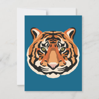 Intense Tiger Eyes the Powerful Big Cat Postkarte