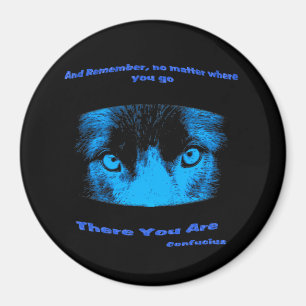 Intensiv Augen Konfuzius Inspiration Zitat Magnet