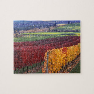 Intensiv rote und gelbe Herbstfarben auf Gehring Puzzle