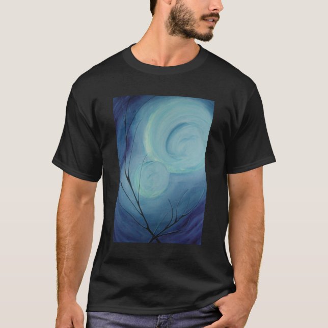 intensive Blues auf einem Shirt (Vorderseite)
