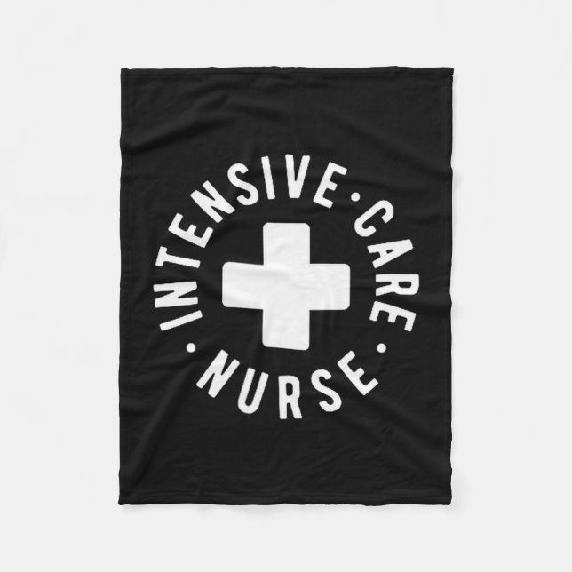 Intensive Care Nurse Icu Nurse New Grad Nurse  Fleecedecke (Vorderseite)