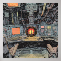 Intensive dystopische Kunst: Brennender Sci-Fi-Ker