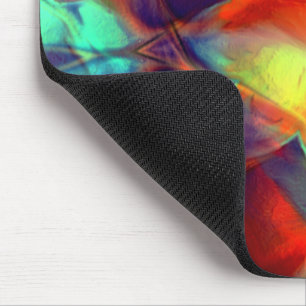 Intensive orangefarbene Blume in digitaler Politur Mousepad