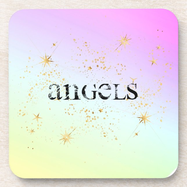 *~* INTENSIVE UNTERSETZER ANGELS Glitzer Regenboge (Vorderseite)