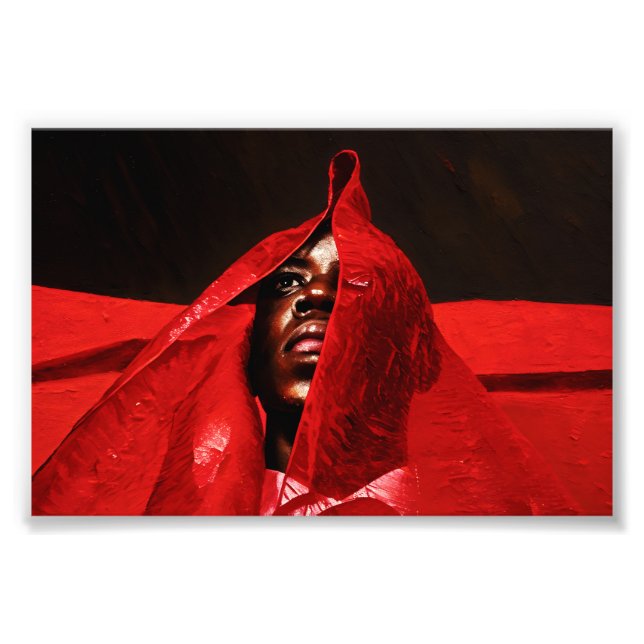 Intensiver Blick: Ein mächtiges rotes Portrait von Fotodruck (Vorne)