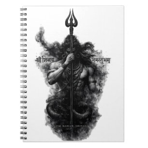 Intensiver Lord Shiva Trishul Om Namah Shivaya Kun Notizblock