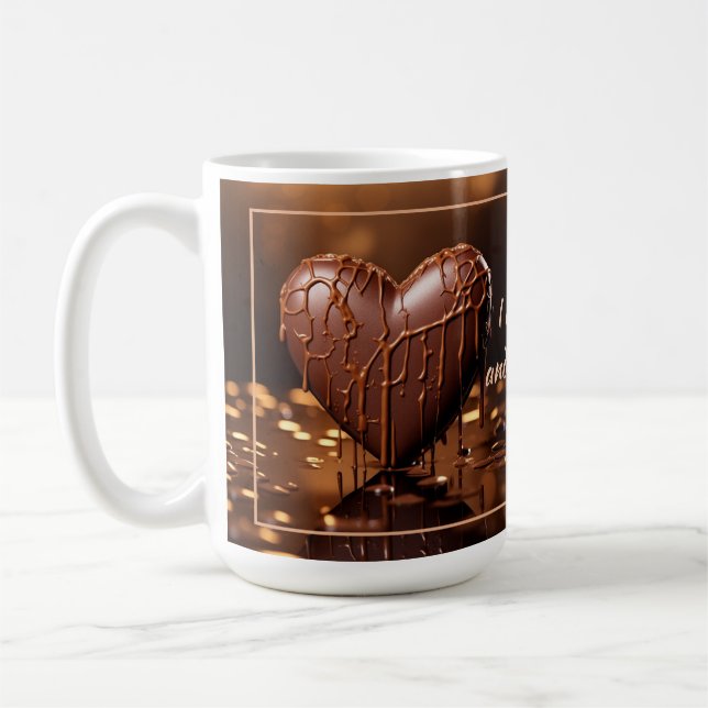 Intensives Schokoladenherz Valentine Kaffeetasse (Links)