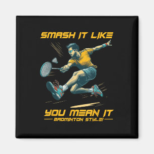 Intensives Smashing - Badminton Power spielt Badmi Magnet