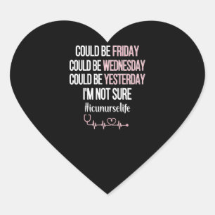 Intensivstation Intensivstation für Krankenpflege  Herz-Aufkleber