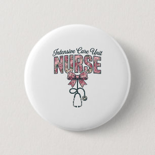 Intensivstation Krankenpfleger Blumen-Schleife-Shi Button