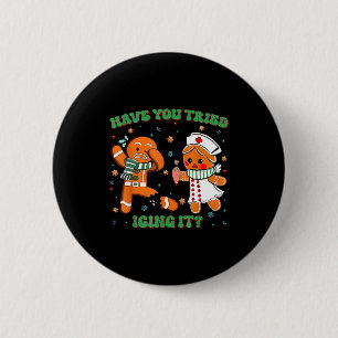 Intensivstation Krankenschwester Weihnachten Cute Button