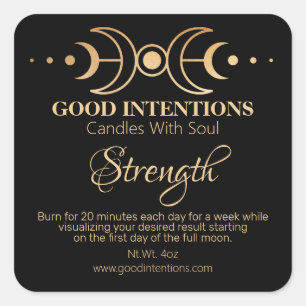 Intention Candle Quadratischer Aufkleber