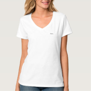 Intention "Ehrfurcht" Weißes V-Ausschnitt T-Shirt