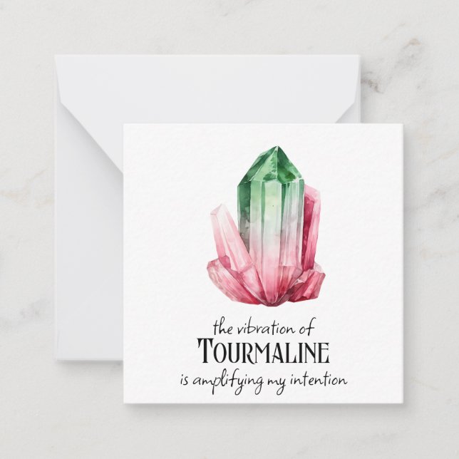 *~* Intention Tourmaline AP64 Flat Note Card Mitteilungskarte (Vorderseite)