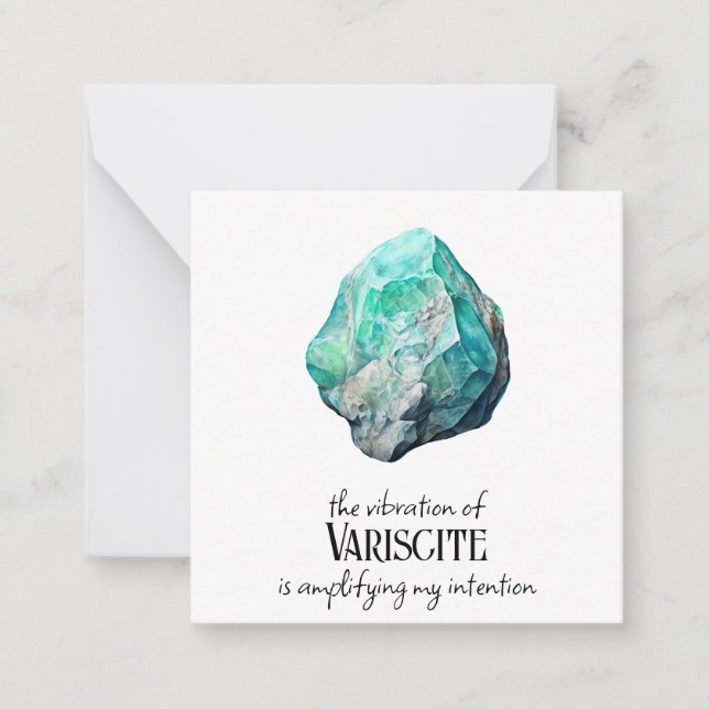 *~* Intention Tourmaline AP64 Flat Note Card Mitteilungskarte (Vorderseite)