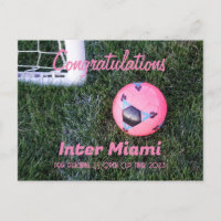 Inter Miami Herzlichen Glückwunsch Postkarte