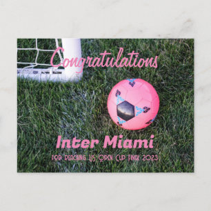 Inter Miami Herzlichen Glückwunsch Postkarte