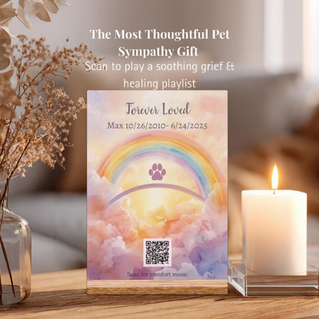 Interactive Pet Memorial Acrylic Sign | QR Code Acrylschild (Von Creator hochgeladen)