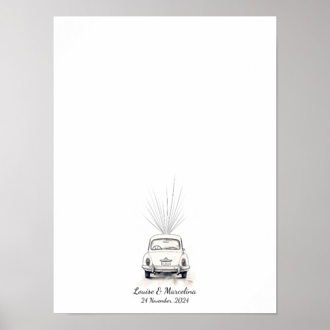 Interaktives Fingerprint-Gästebuch Poster (Vorne)