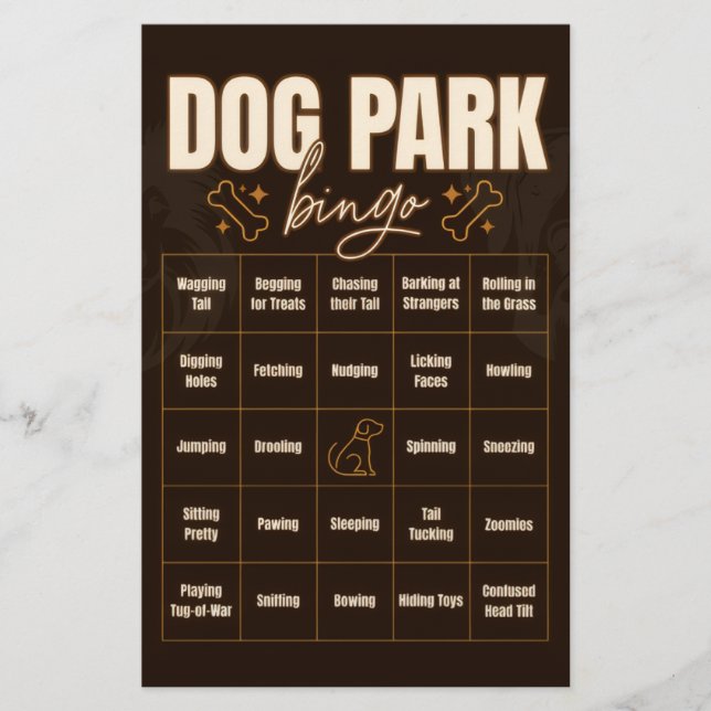 Interaktives Hundespiel-Bingo-Spiel Flyer (Vorne)