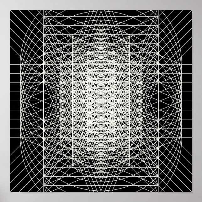 Interdimensionale heilige Geometrie das Wurmloch Poster (Vorne)