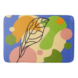 Interessante abstrakte Punkte mit Blätter Badematte